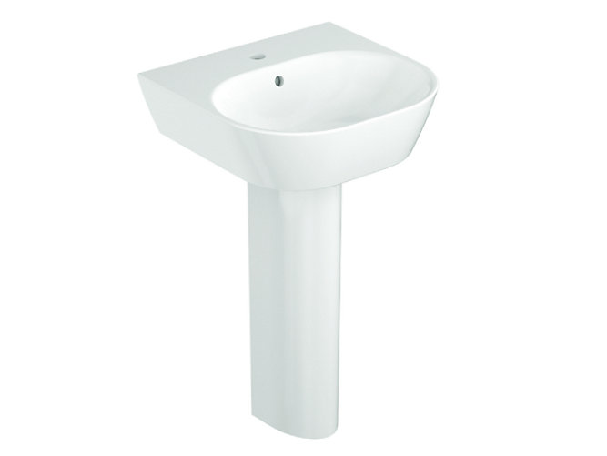 Kohler - Span  Round Wall Mount Lavatory (small) With Full Pedestal
